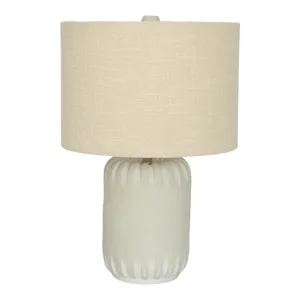 23" Ecomix Lamp With Shade, Ivory Kd