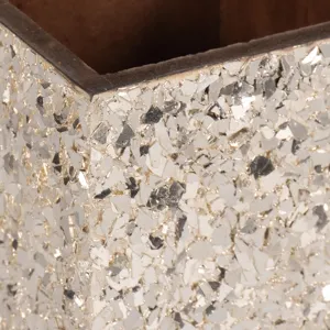 3x4 Crackle Pencil Cup, Champagne