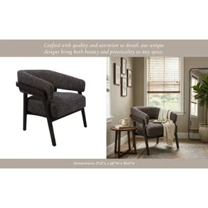 31x28" Modern Accent Chair, Brown