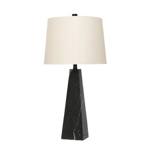 30x16" Tapered Marble Lamp, Black