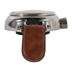 10x6\" Wristwatch Table Clock, Brown/silver