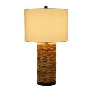 Seagrass 26\" Pillar Table Lamp, Natural