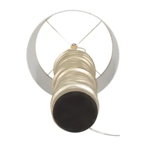 Resin 29\" Stacking Rings Table Lamp, Champagne