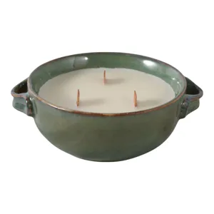 7\" 10 Oz Lakeside Rain Candle, Green