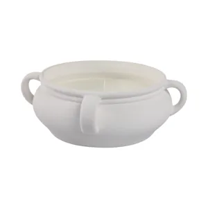 12\" 53 Oz Sea Salt & Bergamot Bowl Candle, White