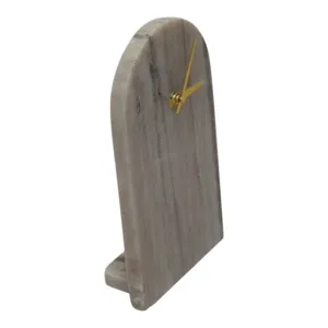 5x9\" Arch Marble Table Clock, Beige