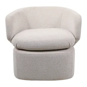 31x30" Modern Swivel Accent Chair, Ivory