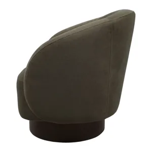 32x31"  Swivel Accent Chair, Green/brown