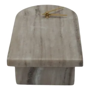 5x9\" Arch Marble Table Clock, Beige