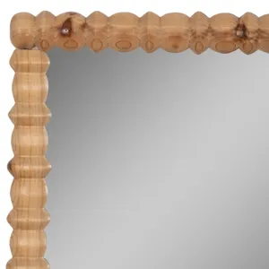 Ec 30x44 Carved Wood Mirror, Natural