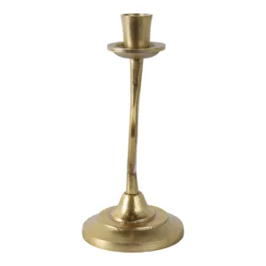 9x5\" Crescent Moon Taper Holder, Gold