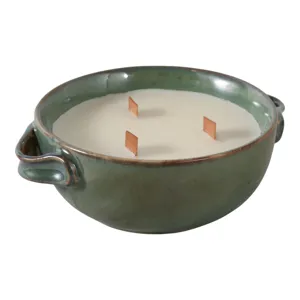 7\" 10 Oz Lakeside Rain Candle, Green