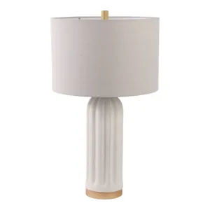 27" Ceramic Table Lamp, Ivory