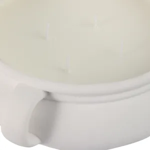 12\" 53 Oz Sea Salt & Bergamot Bowl Candle, White