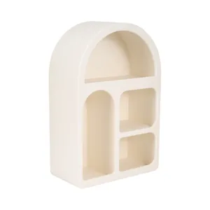 Ec 24\" Arch Rough Finish Wall Shelf, White