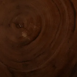 18\" Teakwood Accent Table W/woven Banana Leaf, Nat