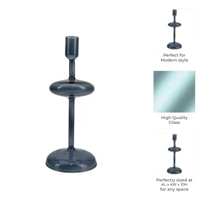 10x4\" Retro Bubble Taper Holder, Blue