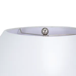 38\" Frosted Glass Table Lamp, Blue
