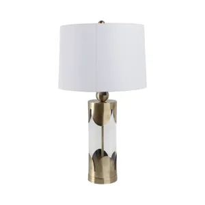 30x16\" Scallop Border Lamp, Gold