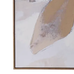 40x40\" Handpainted Fall Leaves, Brown