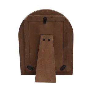 4x6 Wood Inlay Arch Photo Frame, Natural/ivory