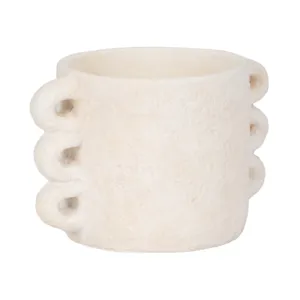 10\" Arch Handle Planter, White