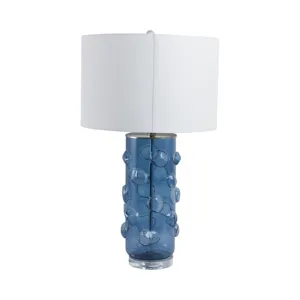29x17\" Glass Bubbles Table Lamp, Blue