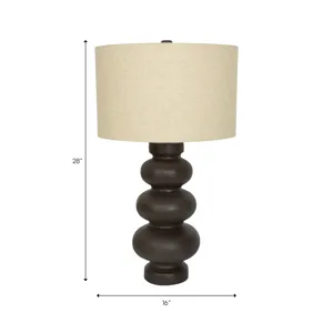 27" Ecomix Lamp With Shade, Ivory Kd