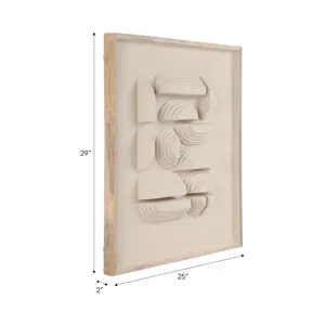29x25\" Geometric Ecomix Wall Art, Ivory