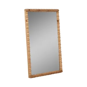 Ec 30x44 Carved Wood Mirror, Natural