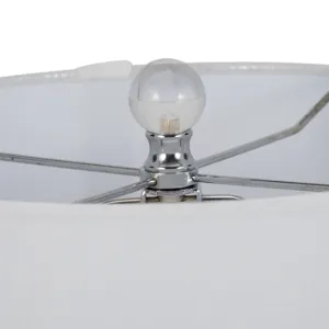 S/2 22\" Crystal Table Lamp, Silver