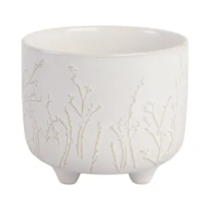 6\" Blooming Branches Planter, Ivory