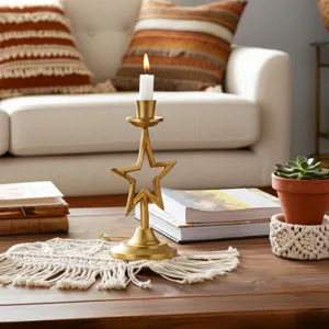 9x5\" Star Taper Holder, Gold