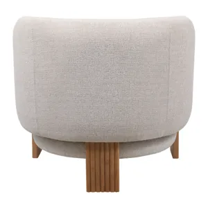 32x30" Modesto Accent Chair, Ivory/brown