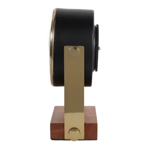 9x7\" Round Clock On Wood Base, Multi
