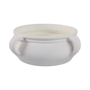 12" 53 Oz Sea Salt & Bergamot Bowl Candle, White