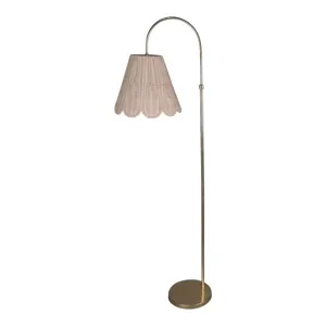 66" Iron With Rattan Shade Floor Lamp, Kd