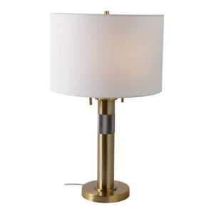 27x15\" Metal Lamp With 2 Pulls, Gold