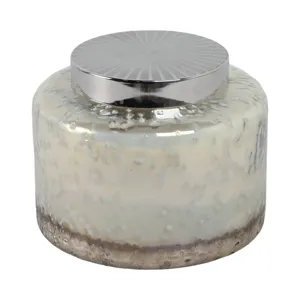 7\" 71 Oz Lavender Speckle Lidded Candle, Lt Blue/s