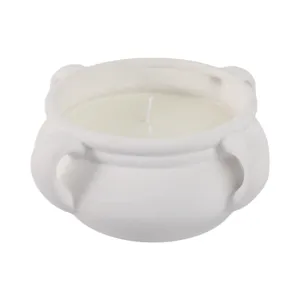 7\" 12.5 Oz Sea Salt & Bergamot Bowl Candle, White