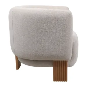 32x30" Modesto Accent Chair, Ivory/brown