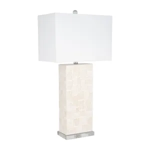 Ceramic 31\'\' Textured Table Lamp, White