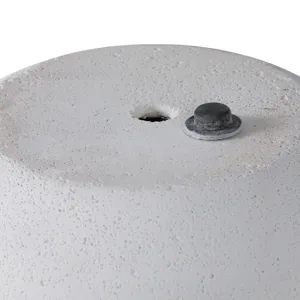S/3 9/12/15\" Rounded Cement Planters, White