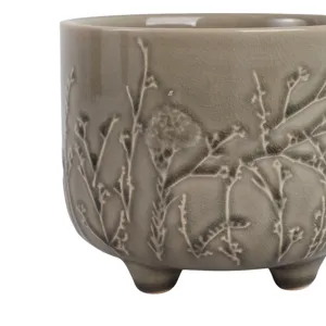6\" Flower Branches Planter, Cream