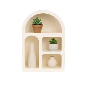 Ec 24\" Arch Rough Finish Wall Shelf, White