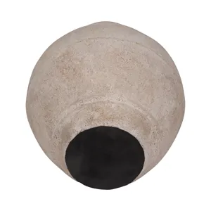 Terracotta, 22\" Jug Vase W/ Handle, Ivory