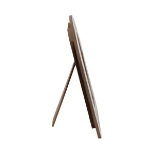 5x7 Wood Inlay Arch Photo Frame, Natural/ivory