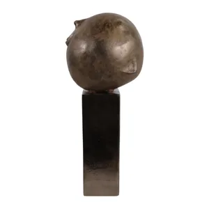 22x9" Smiley Head On Pedestal, Multi