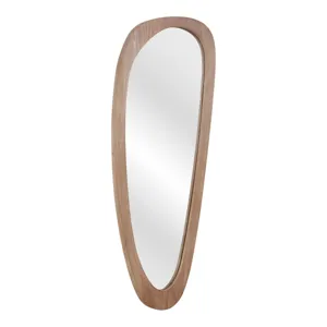 Ec Wood, 15x36 Egg Shaped Mirror, Brown