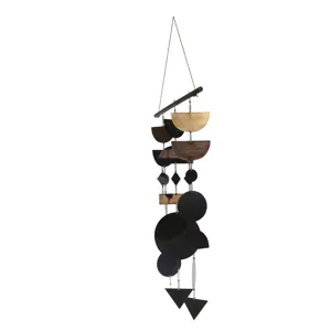 Metal 34" Wall Asstd Shapes Deco, Black